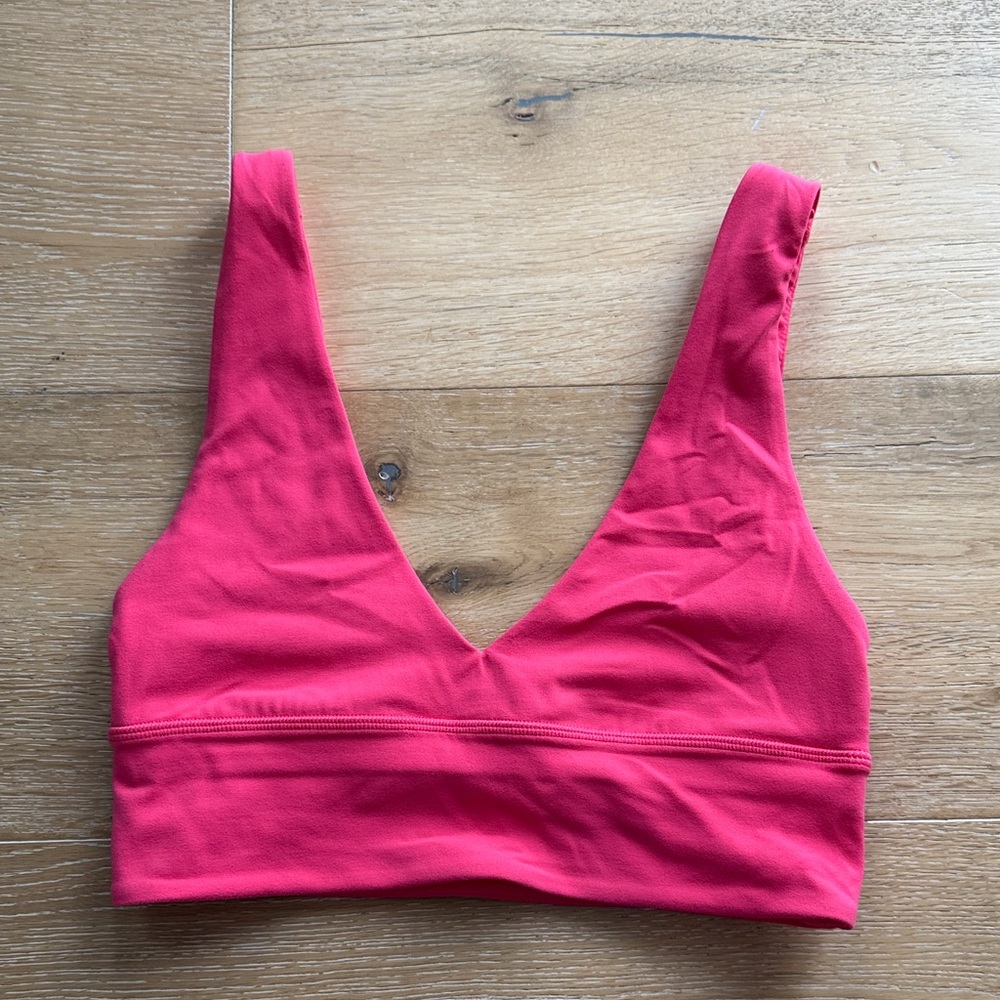 lululemon athletica Pink V-Neck Light Support Sports Bra